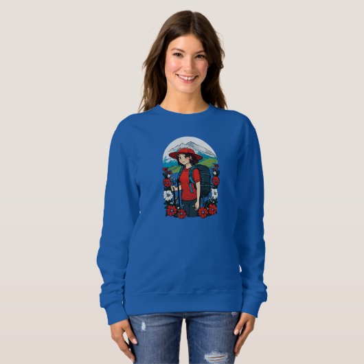 Sweatshirt Tee d'aventure Mountain Blossom (Devant entier)