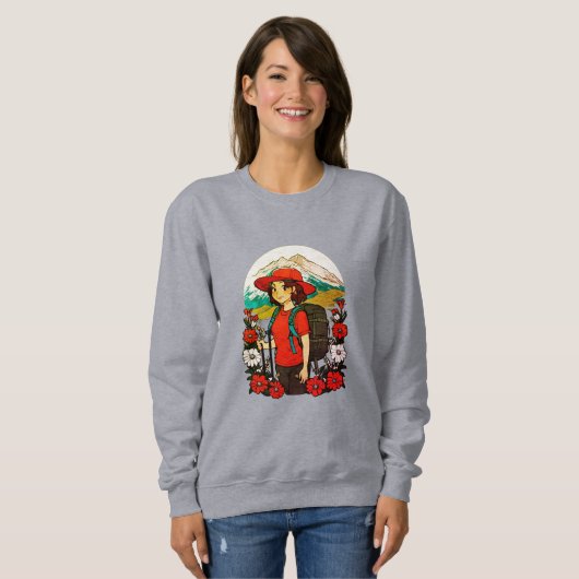 Sweatshirt Tee d'aventure Mountain Blossom (Devant entier)