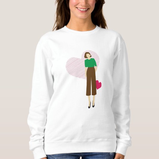 Sweatshirt Tee graphique de femme confiante - Conception de l (Devant)