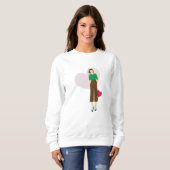 Sweatshirt Tee graphique de femme confiante - Conception de l (Devant entier)