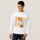Sweatshirt Tee Halloween Boisson Citrouille Fantôme Effrayant (Devant entier)