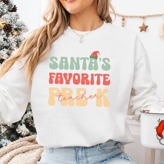 Sweatshirt Tee-shirt perso Pré-k enseignant de Noël