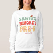 Sweatshirt Tee-shirt perso Pré-k enseignant de Noël (Devant)