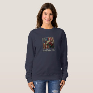 Sweatshirt Tee-shirt vintage Americana Rose & Flag