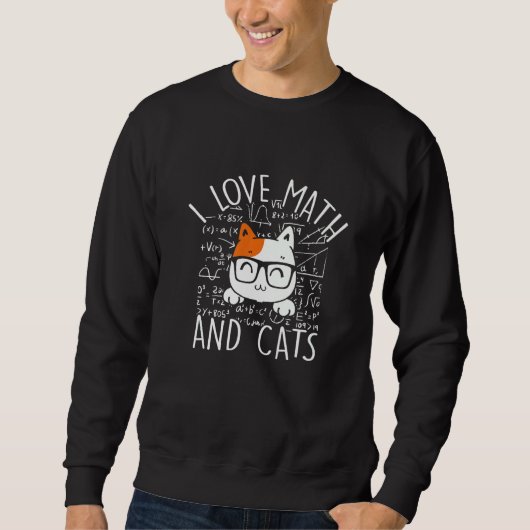 Sweatshirt Tee - shirts De Maths Drôle J'Aime Les Maths Et Le (Devant)