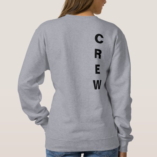 Sweatshirt Télécharger sur mesure Ajouter un logo Femme Gris (Dos)