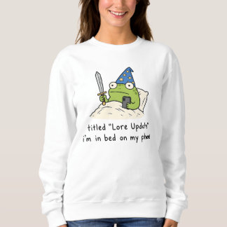 Sweatshirt Téléphone Grenouille Nuit Légende Mise à Jour Mign