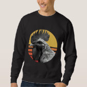 Sweatshirt Téléphone poulet vintage Retro Sunset (Devant)