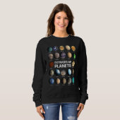 Sweatshirt Telescope Astronomy Extrasolar Planets Cosmology B (Devant entier)