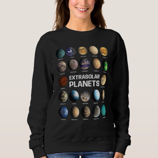Sweatshirt Telescope Astronomy Extrasolar Planets Cosmology B (Devant)