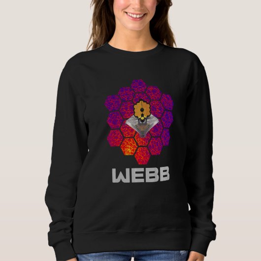 Sweatshirt Télescope spatial WEBB avec miroir rouge violet ab (Devant)