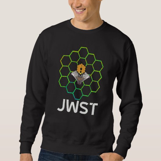 Sweatshirt Télescope spatial WEBB sur découpage de miroir ver (Devant)