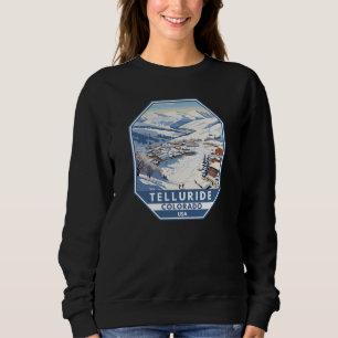 Sweatshirt Telluride Colorado Winter Travel Art Vintage