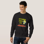Sweatshirt Tempêter la Zone 51 L'alien vert ne peut pas tous (Devant entier)