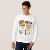 Sweatshirt Temps de repas de Kawaii (Devant entier)