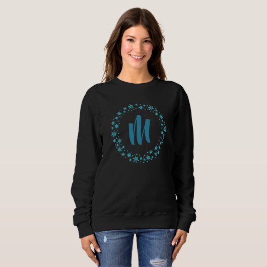 Sweatshirt tendance Monogram Snowflake (Devant entier)