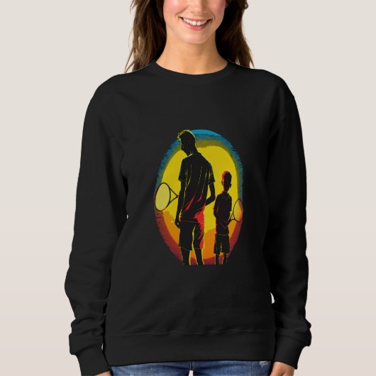 Sweatshirt Tennis Ball And Tennis Racket Apparel Pop Father A (Devant)