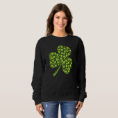 Sweatshirt Tennis Ball Shamrock Leaf St Patrick's Day Men Boy (Devant entier)