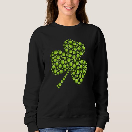 Sweatshirt Tennis Ball Shamrock Leaf St Patrick's Day Men Boy (Devant)