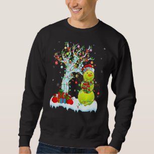 Sweatshirt Tennis Ball Xmas Tree Lighting Snowman Tennis Ball