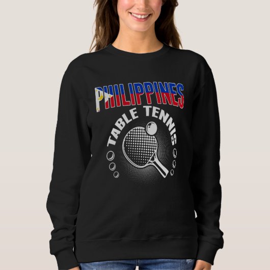 Sweatshirt Tennis de table Philippines Soutenir le ping phi (Devant)