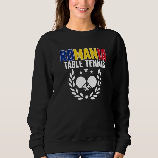 Sweatshirt Tennis de table roumain Support Ping Pong roumai (Devant)