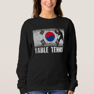 Sweatshirt Tennis De Table Sport Corée Drapeau Coréen Ping Po