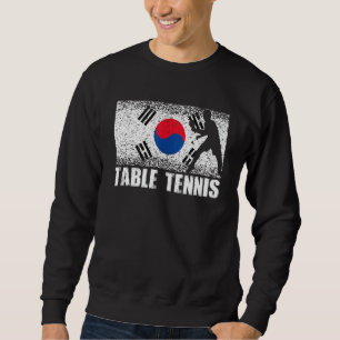 Sweatshirt Tennis De Table Sport Corée Drapeau Coréen Ping Po