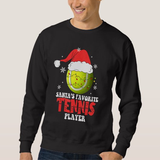 Sweatshirt Tennis Player Christmas Tennis (Devant)