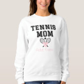 Sweatshirt Tennis sur mesure maman avec Bow rose & raquettes (Devant)