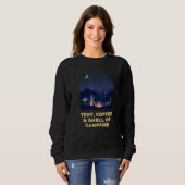 Sweatshirt Tent Coffee and Smell of Campfire Camping Hiking C (Devant entier)