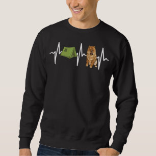 Sweatshirt Tente Camping Chow Chow Heartbeat Chien