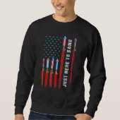 Sweatshirt Tenue juste ici pour bang 4 juillet Amérique drape (Devant)