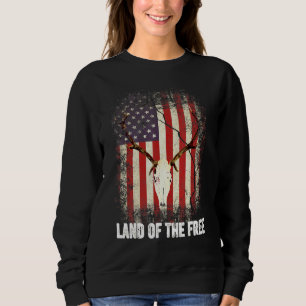 Sweatshirt Terre Des Libres - Crâne De Cerf 4 juillet América
