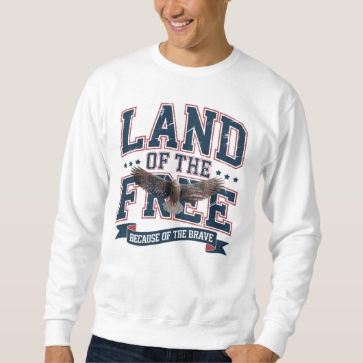 Sweatshirt Terre des libres grâce aux braves (Devant)
