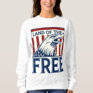 Sweatshirt Terre des Libres - Vintage USA Eagle Graphic