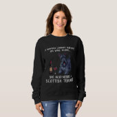 Sweatshirt Terrier écossais Et Chien À Vin (Devant entier)