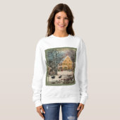 Sweatshirt Térrier écossais Hiver à l'ancienne  (Devant entier)