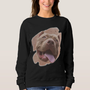 Sweatshirt Terrier Pitbull Américain En Aquarelle