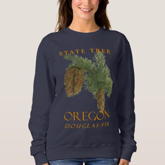Sweatshirt Territoire de l'Oregon Arbre Le Sapin de Douglas (Devant)