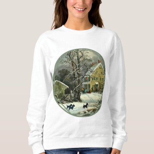 Sweatshirt Tervueren écossais Hiver à l'ancienne (Devant)