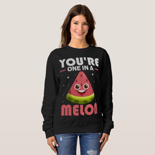 Sweatshirt T'es Un Melon Costume De Pastèque (Devant entier)