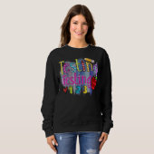 Sweatshirt Test 123 Rock The Test Ne Stress Pas Enseignant Da (Devant entier)