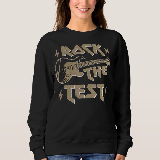 Sweatshirt Test Jour Enseignant Rocher Le Test Guitare Test E (Devant)