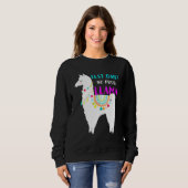 Sweatshirt Test Jour No Prob Llama Test d'examen enseignant (Devant entier)