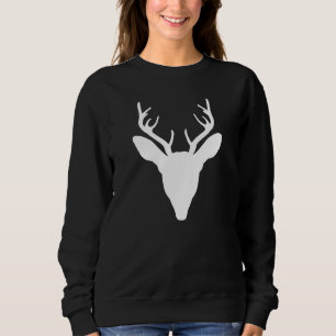 Sweatshirt Tête de cerf blanc Silhouette Animal sauvage