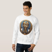 Sweatshirt Tête de Dieu d'Égypte dorée (Devant entier)