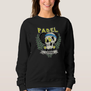 Sweatshirt Tête de légende de Padel avec des balles de tennis