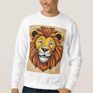 Sweatshirt Tête de lion de dessin animé majestueux | Roi de l