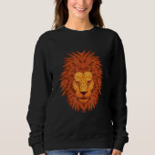 Sweatshirt Tête de lion polygonale (Devant)